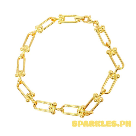 18k Saudi Gold U-Bar Bracelet V2 - SKU-OK5DAJG5