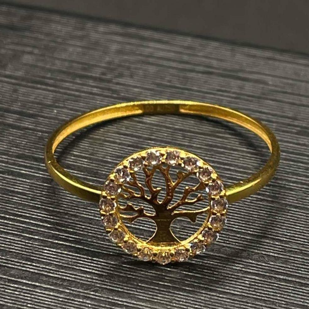 18k Saudi Gold Tree Of Life Ring Solid Pawnable - SKU-BAGIS4XK