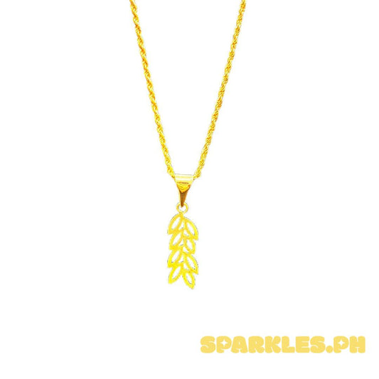 18k Saudi Gold SET Palay + Rope Chain 16"