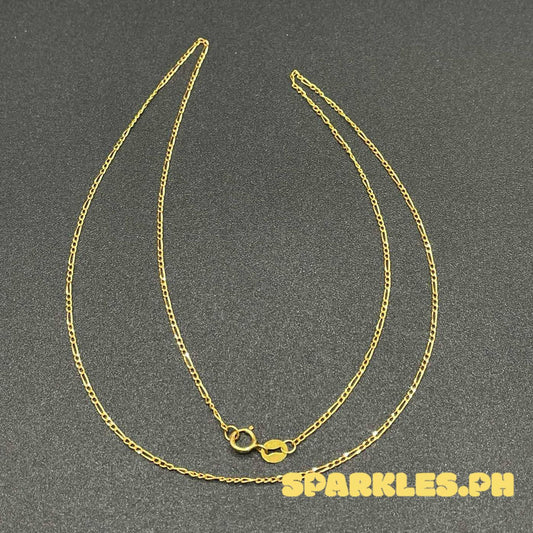 18k Saudi Gold Figaru Chain Solid Pawnable