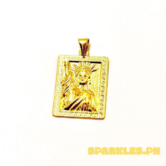 18k Saudi Gold Fenfen Statue Pendant - SKU-GJQWW16Q