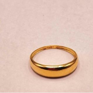 18k Saudi Gold Lv2 Dome Ring Solid Pawnable