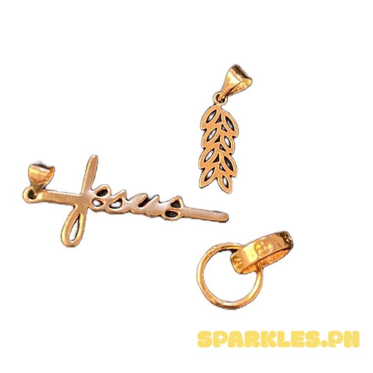 3pcs Combo Jcross+TwinCircle+Palay Pendant Lightweight 18k Saudi Gold