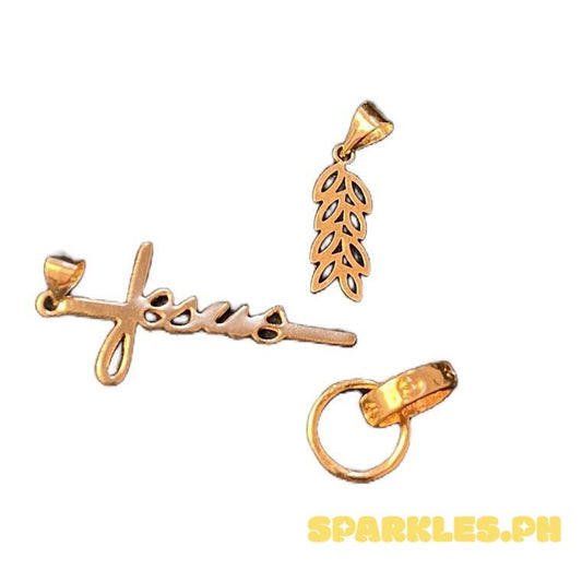 3pcs Combo Jcross+TwinCircle+Palay Pendant Lightweight 18k Saudi Gold