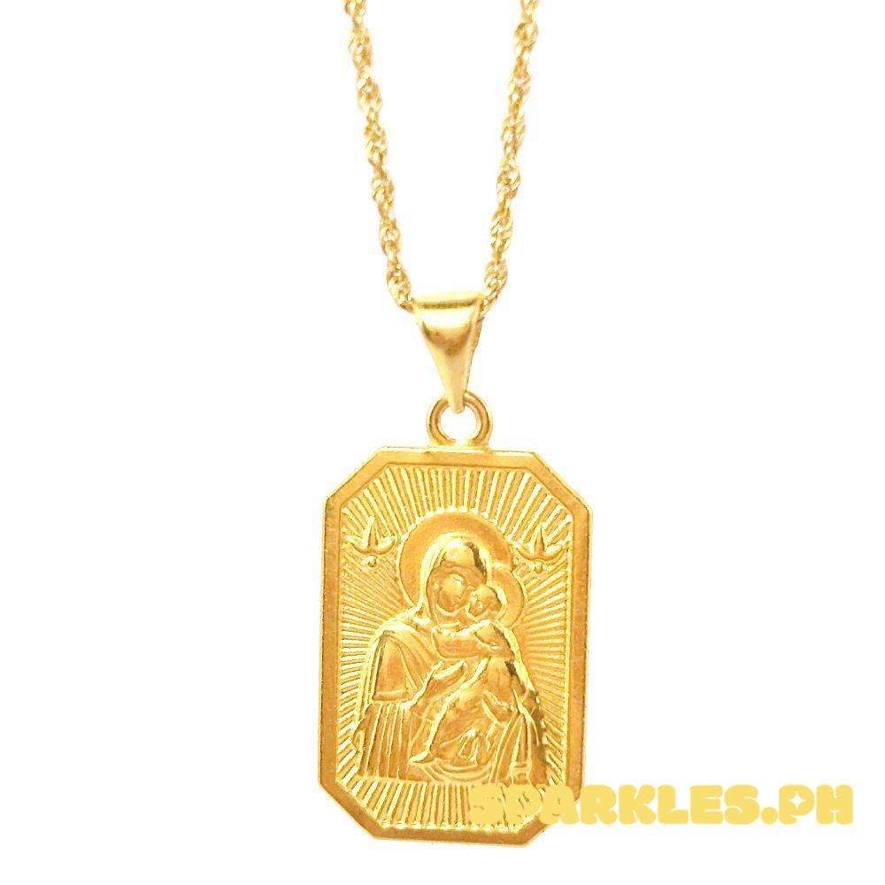 18k Saudi Gold Set Devotion + Rope Chain 24"
