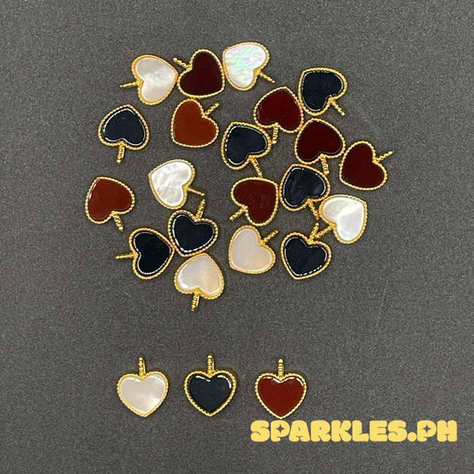 18k Saudi Gold B1T1 10mm Heart Pendant