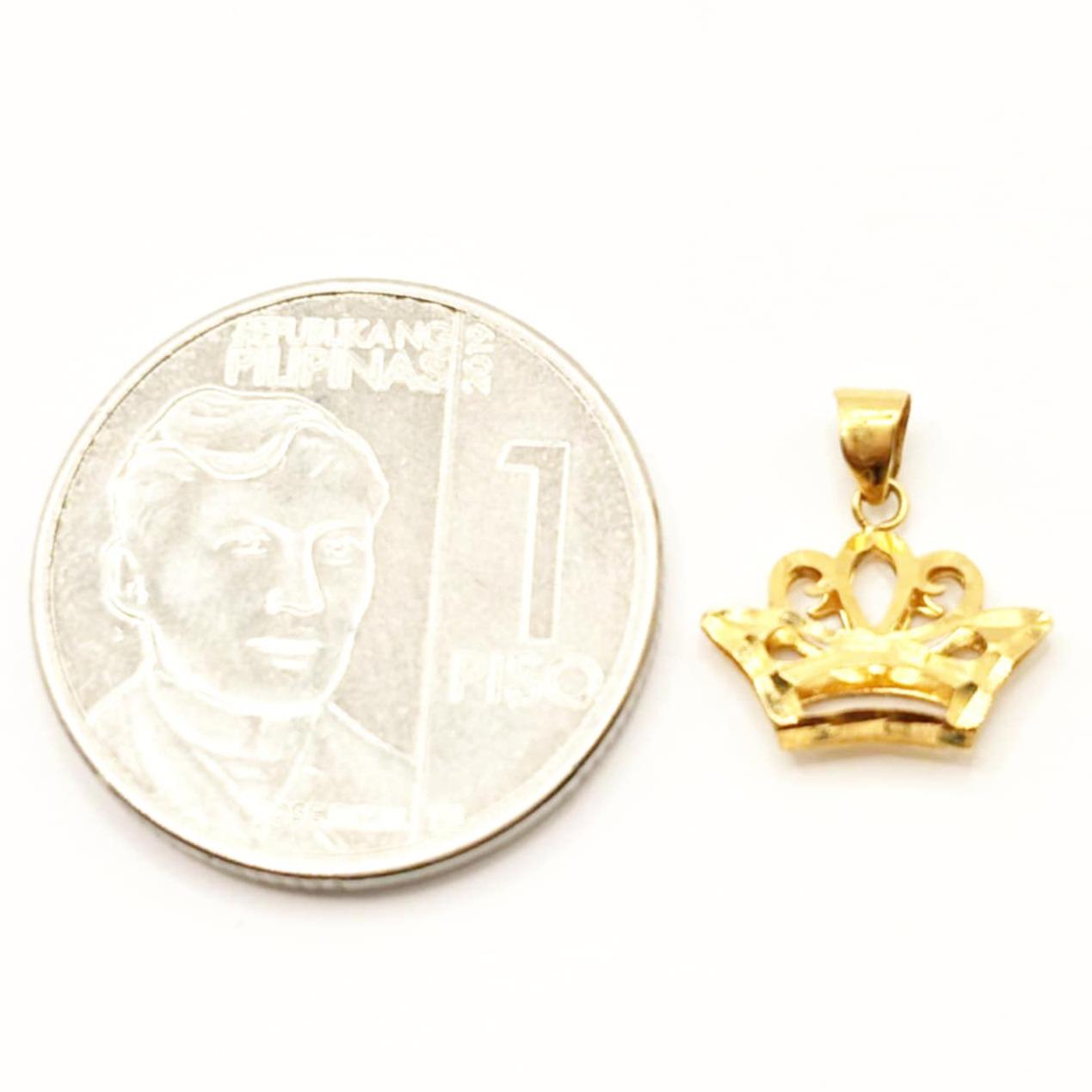 18k Saudi Gold Corona Pendant Solid Pawnable - SKU-LPVQ7Z4W