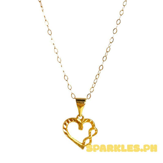 18k Saudi Gold Set Inifinity Heart + Tauco Chain lv1