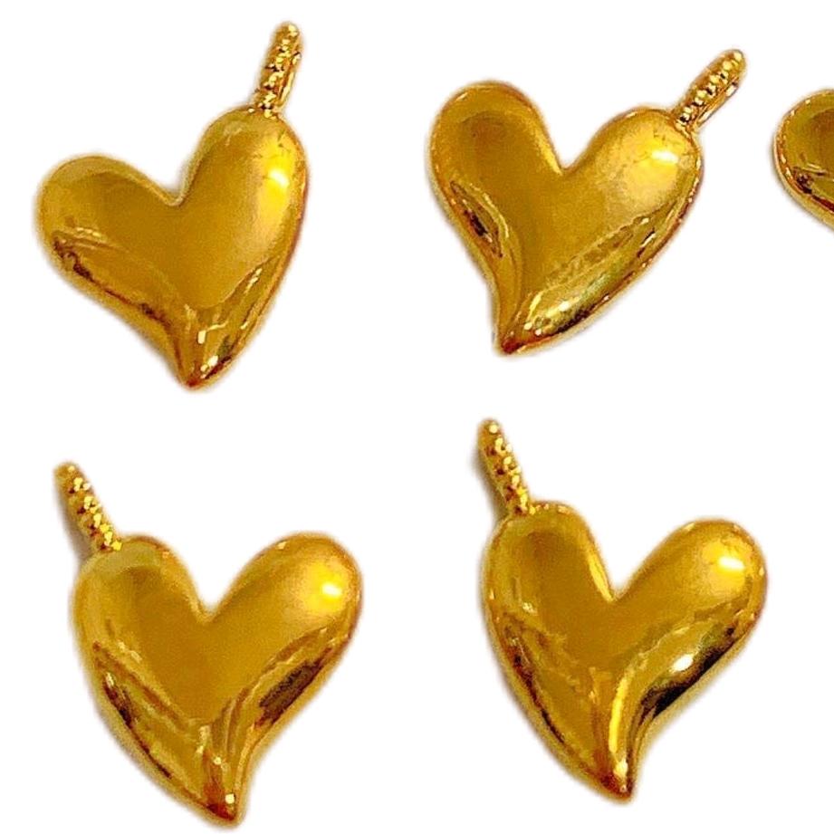 AMPAW/HOLLOW 18k Saudi Gold Sexy Heart Pendant - SKU-ED0DTEGG