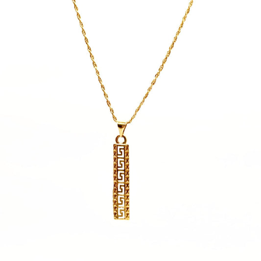 18k Saudi Gold Set F Style + Rope Chain 20"