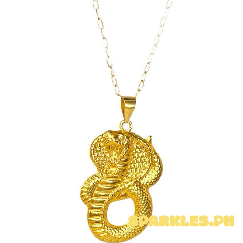 18k Saudi Gold Set Spiral Cobra + Micro Paperclip Makapal 20”
