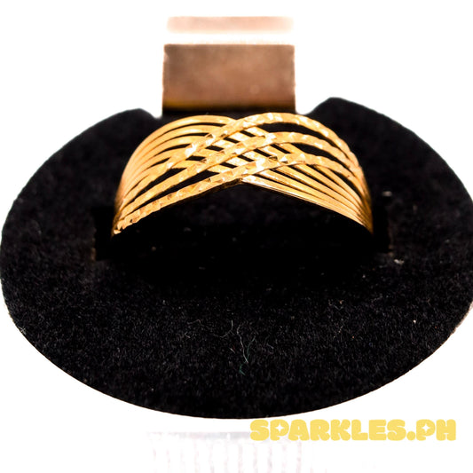 18k Saudi Gold Diana Ring Solid Pawnable - SKU-0AVC0H3J
