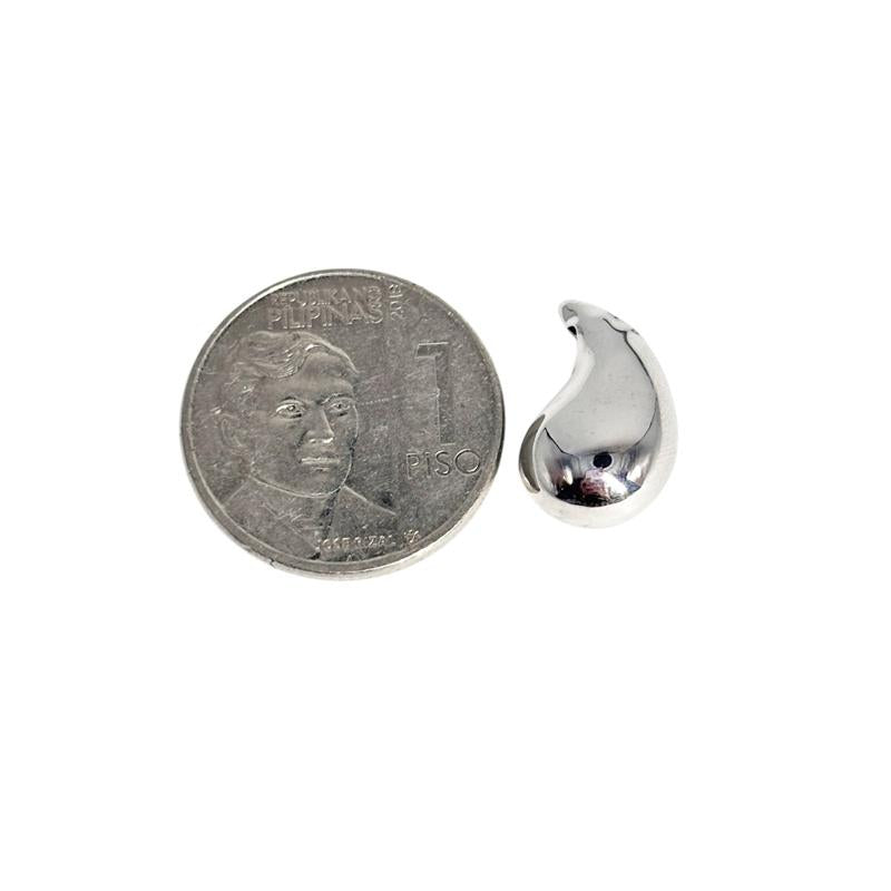 18k Saudi Gold White Gold Plain Teardrop Pendant -SKUMR0526PEN2