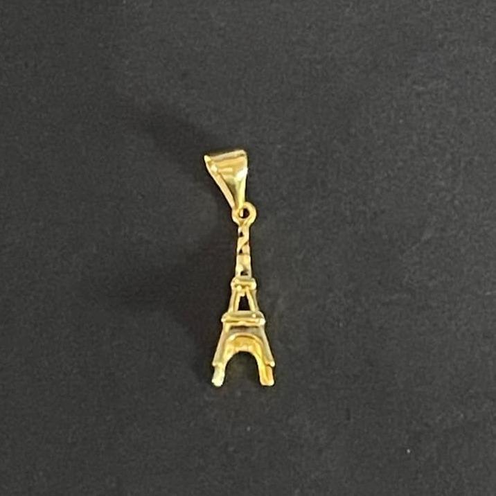 18k Saudi Gold Small Paris Pendant Solid Pawnable