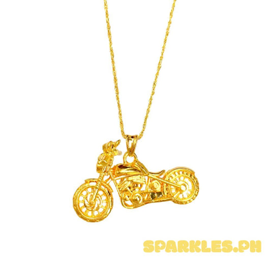 18k Saudi Gold Set Motor AMPAW + Rope Chain 20"