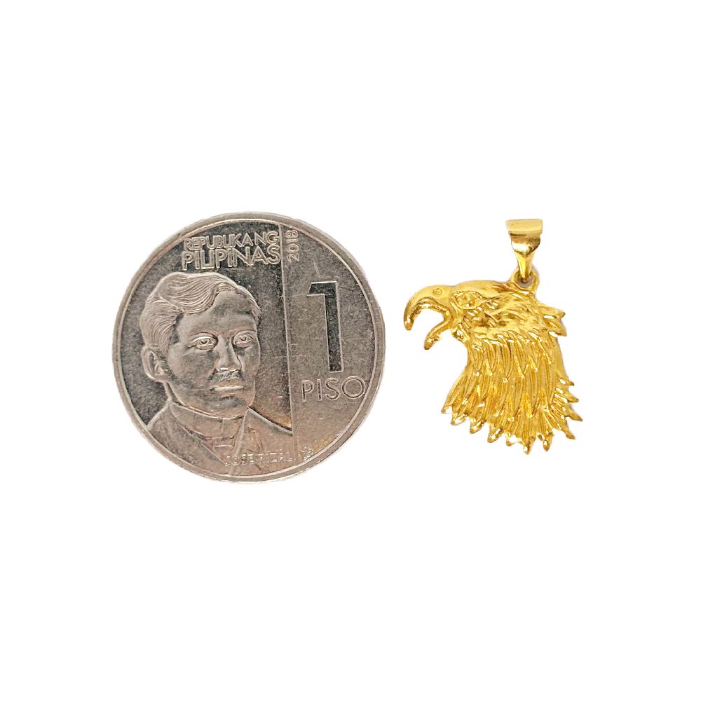 18k Saudi Gold Set Eagle + Rope Chain 22"