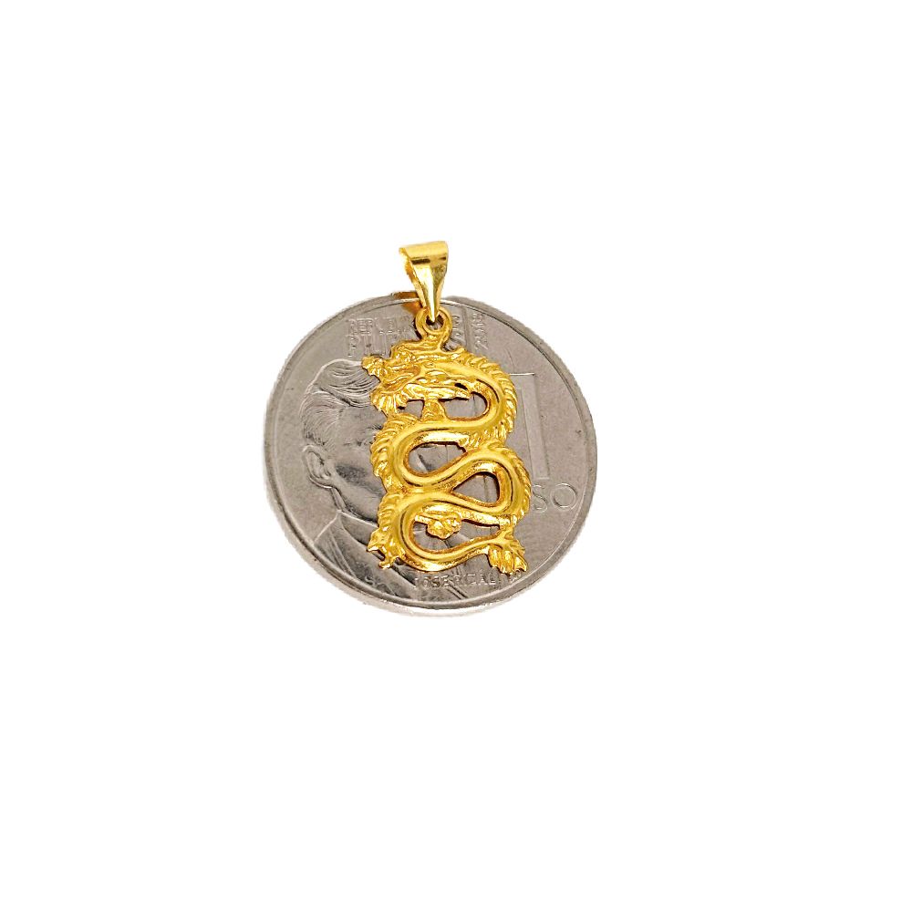 18k Saudi Gold Set Spiral Dragon + Micro Paperclip Makapal 18"