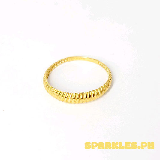 18k Saudi Gold Sliced Ring Solid Pawnable