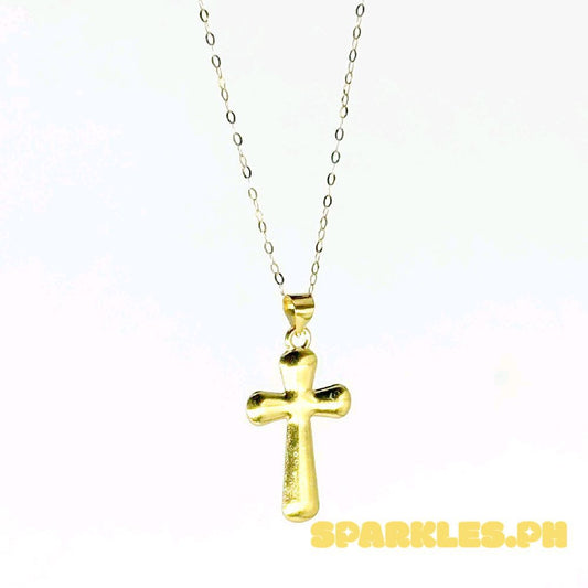 18k Saudi Gold Set Faith Cross + Tauco Chain 1.5