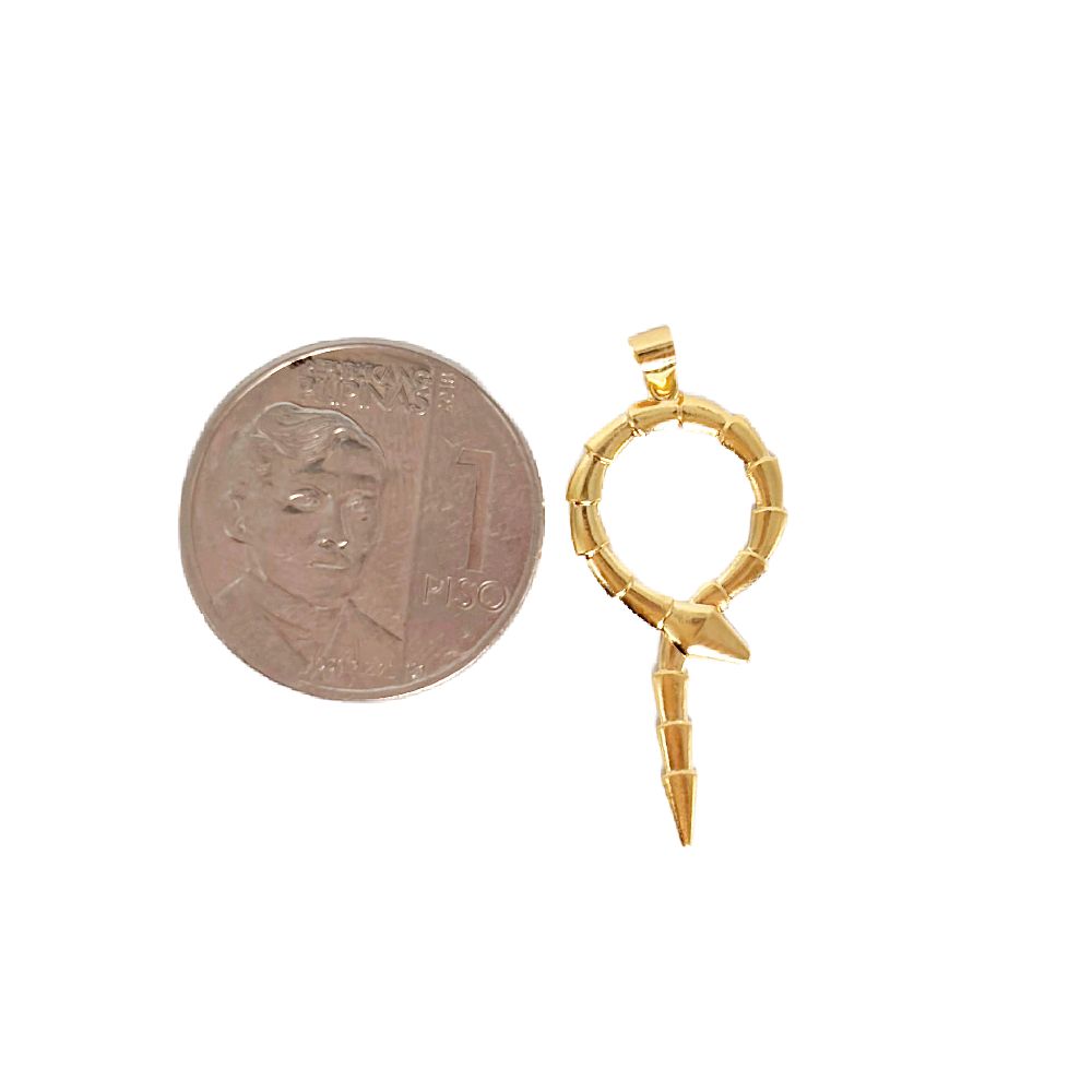 18k Saudi Gold Serpentine Pendant + Tauco Chain lv1