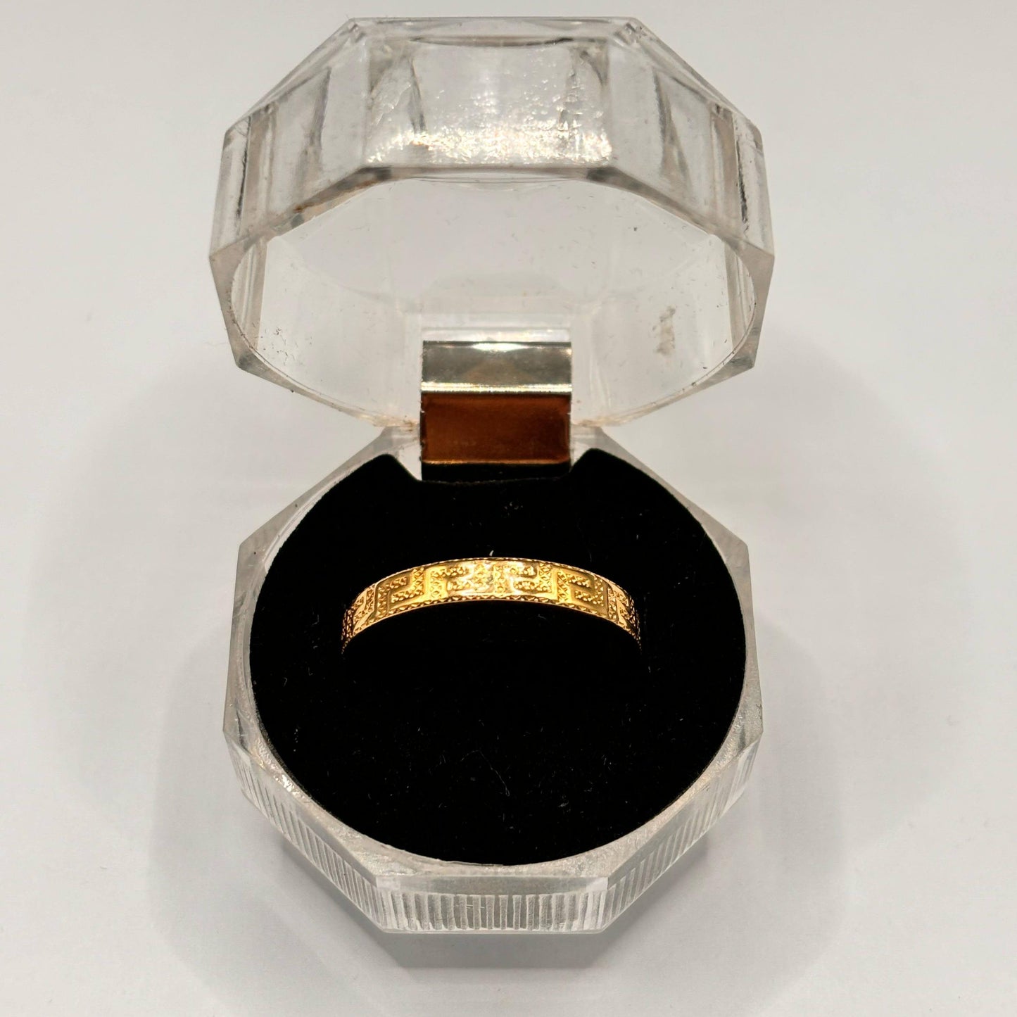 18k Saudi Gold Greek Ring Solid Pawnable - SKU-CLQKAT5R