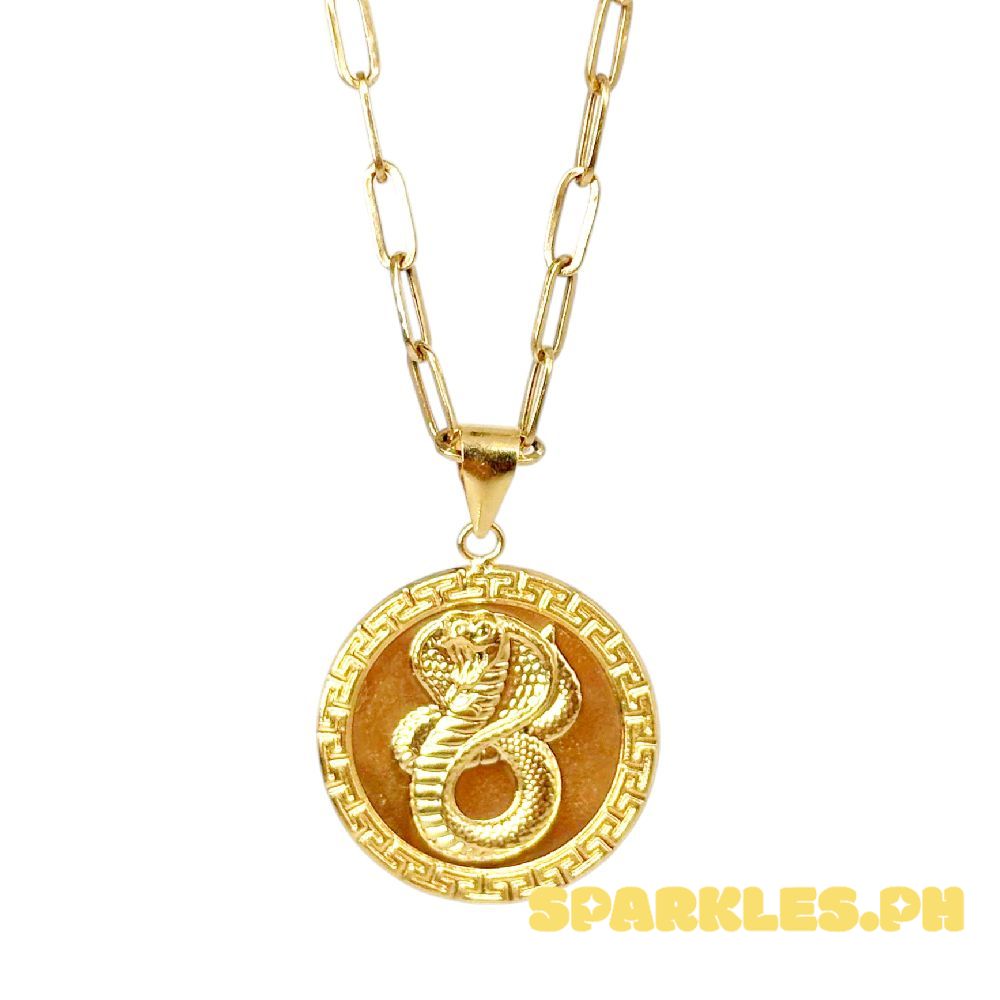 18k Saudi Gold Set Fenfen Cobra + Micro Paperclip Makapal 18"