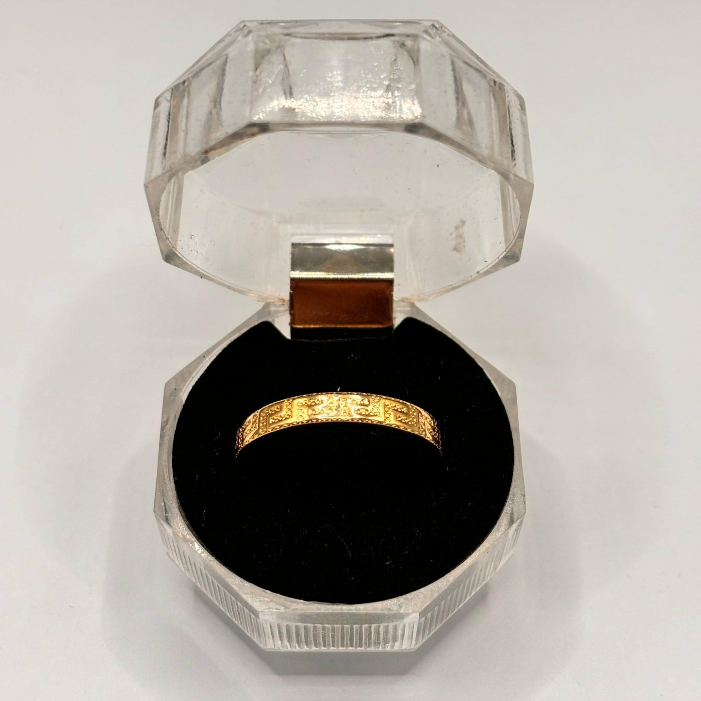 18k Saudi Gold Greek Ring Solid Pawnable - SKU-CLQKAT5R