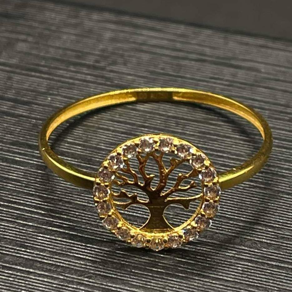 18k Saudi Gold Tree Of Life Ring Solid Pawnable - SKU-BAGIS4XK