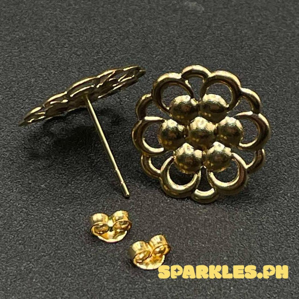 18k Saudi Gold V2 Turbine Earring Solid Pawnable