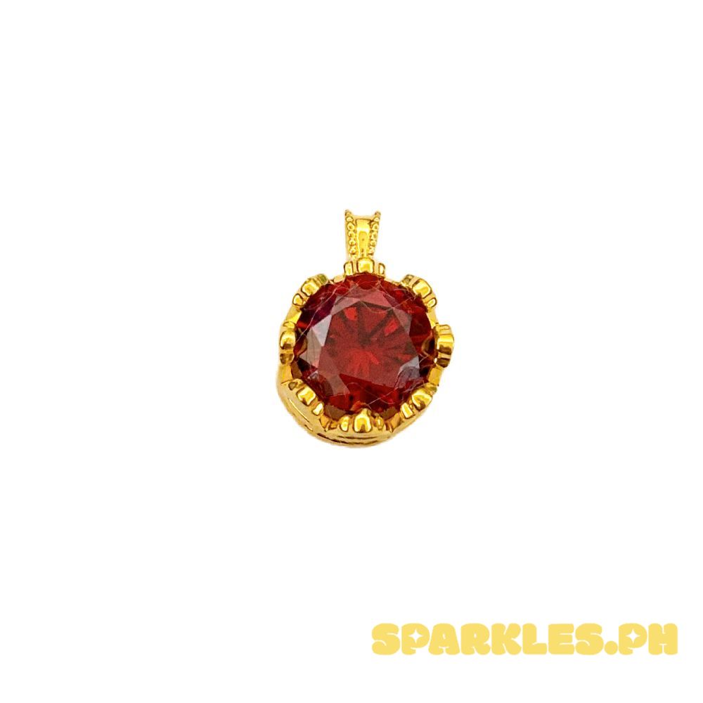 AMPAW/HOLLLOW 18k Saudi Clear Stone - Red Pendant