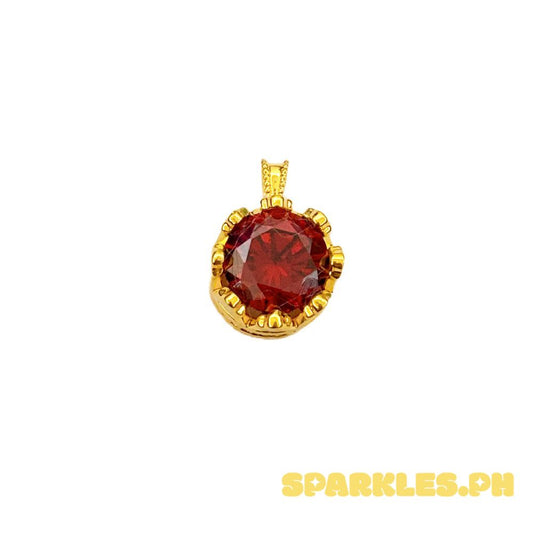 AMPAW/HOLLLOW 18k Saudi Clear Stone - Red Pendant