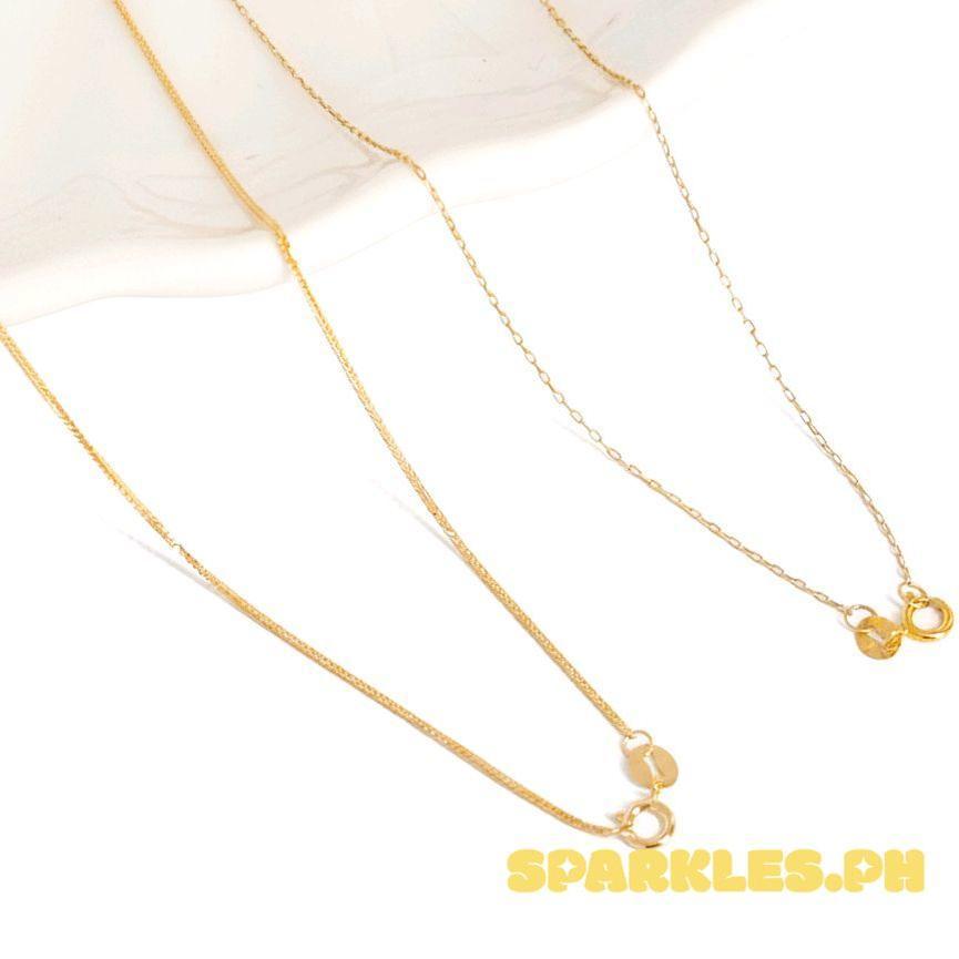 18k Saudi Gold Combo Foxtail Chain 16" + Karkar Chain 20"
