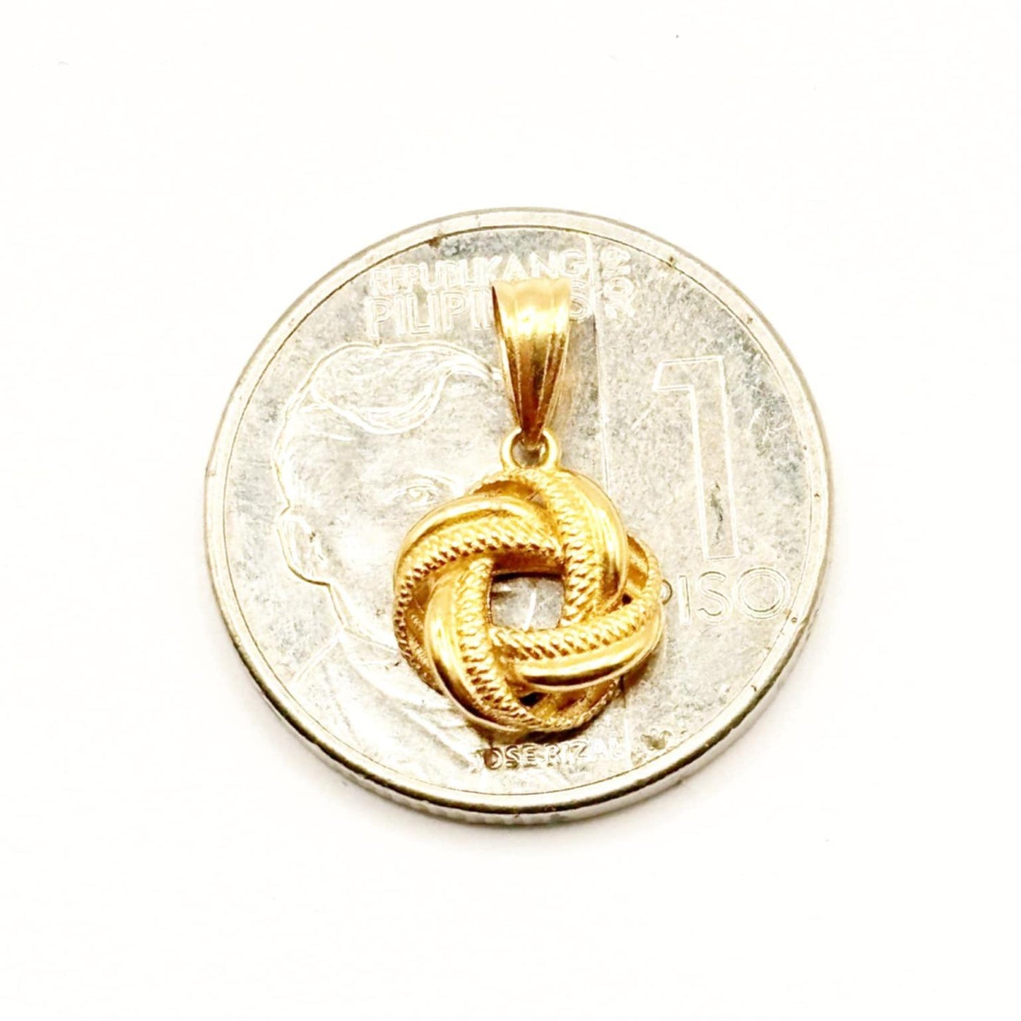 18k Saudi Gold Ensaimada Pendant - SKU-08WW14P0