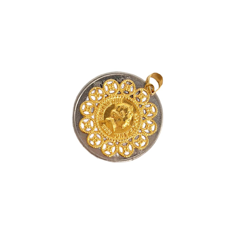 18k Saudi Gold Set Flower Elizabeth + Tauco Chain lv1