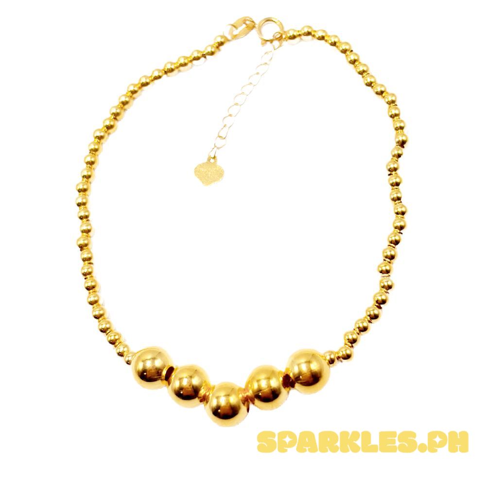 18k Saudi Gold Big Bubble Bracelet - SKU-LMI4CWAU