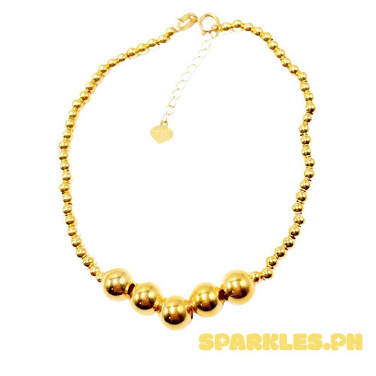 18k Saudi Gold Big Bubble Bracelet - SKU-LMI4CWAU