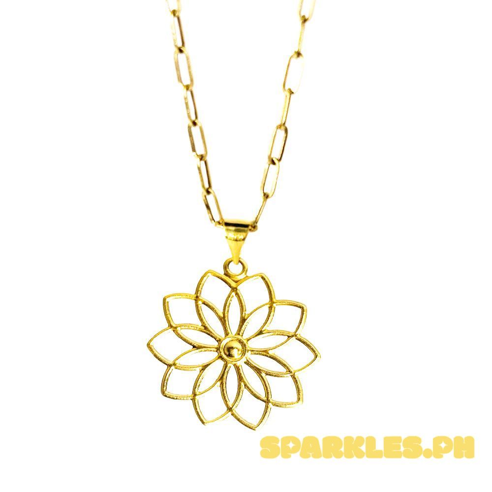 18k Saudi Gold Set Power + Micro Paperclip Chain 22"