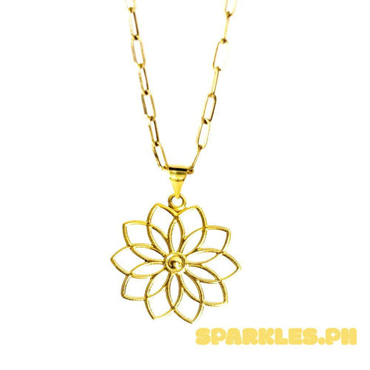 18k Saudi Gold Set Power + Micro Paperclip Chain 22"