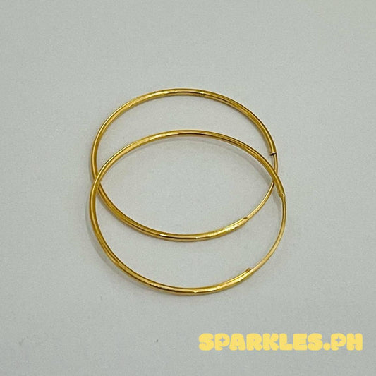 18k Saudi Gold 30mm Loop Earring - SKU-GV7ROZE9