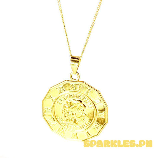 18k Saudi Gold Set Clock Elizabeth + Cadena Chain 20"