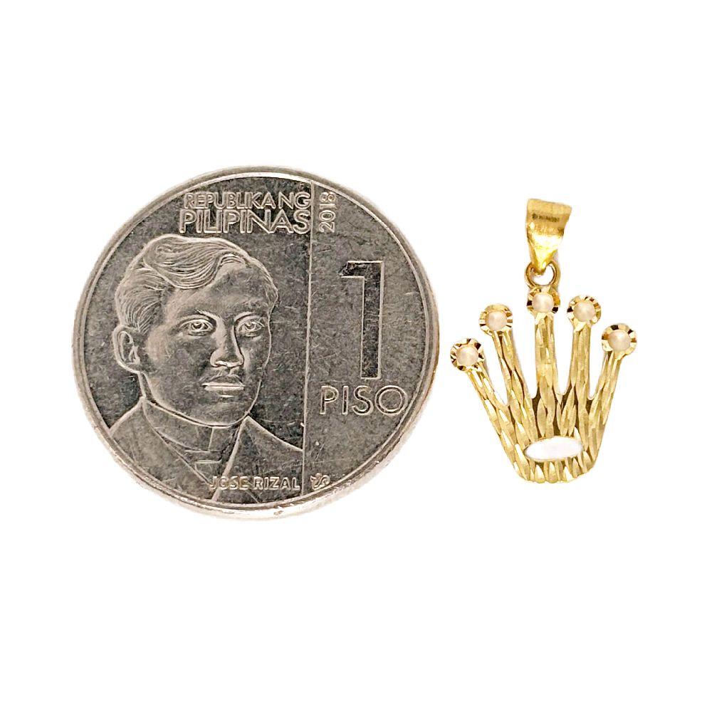 18k Saudi Gold Dazzling Crown Pendant - SKU-68LOOBB9
