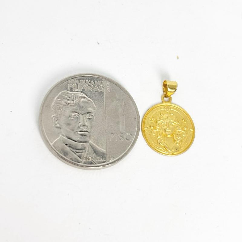 18k Saudi Gold Set Medusa + Foxtail Chain 18”