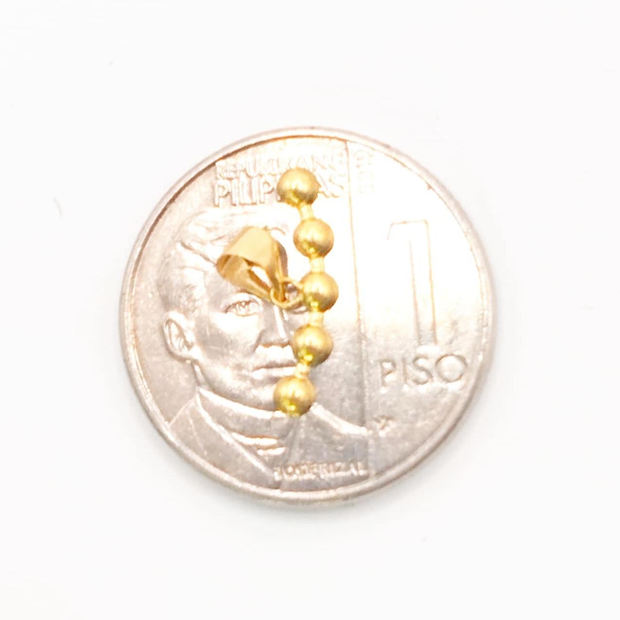18k Saudi Gold Bubble Smiley Style Pendant - SKU-ACBFH21M