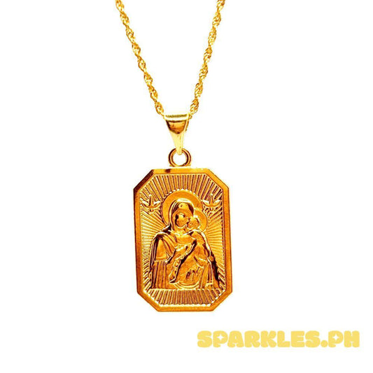 18k Saudi Gold Set Devotion + Rope Chain