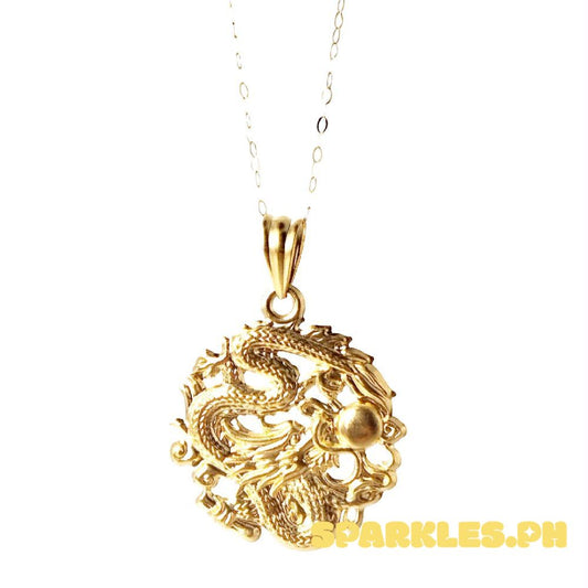 18k Saudi Gold Set Dragon Coin + Tauco Chain lv1
