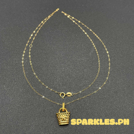 18k Saudi Gold Set Flower Centered Bag AMPAW + Tauco lv1