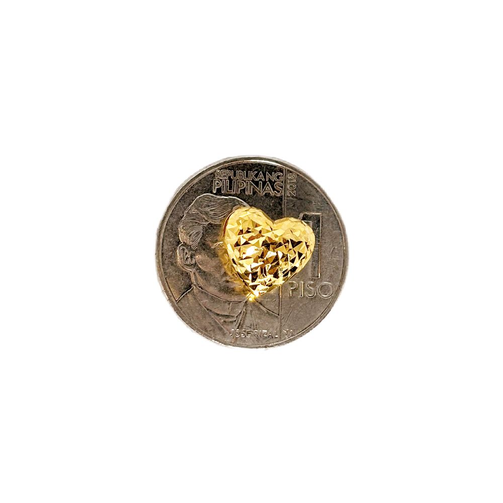 18k Saudi Gold Set Ivana Diacut Heart Pendant - SKU-OW0461YZ