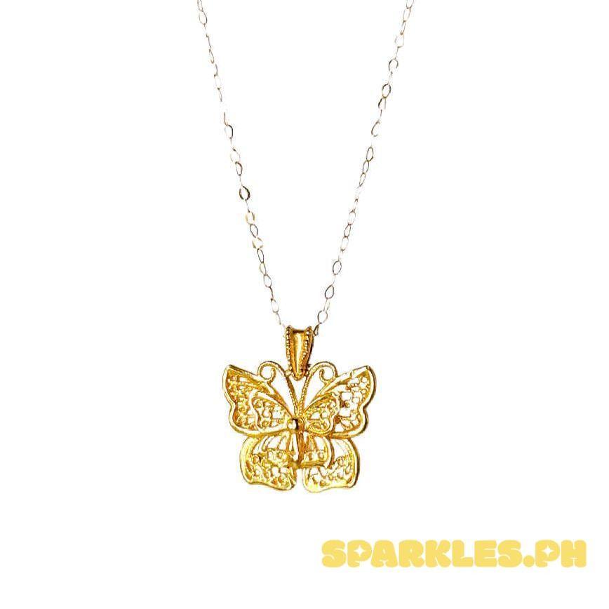 18k Saudi Gold Set Butterfly Cutey AMPAW + Tauco Chain lv1