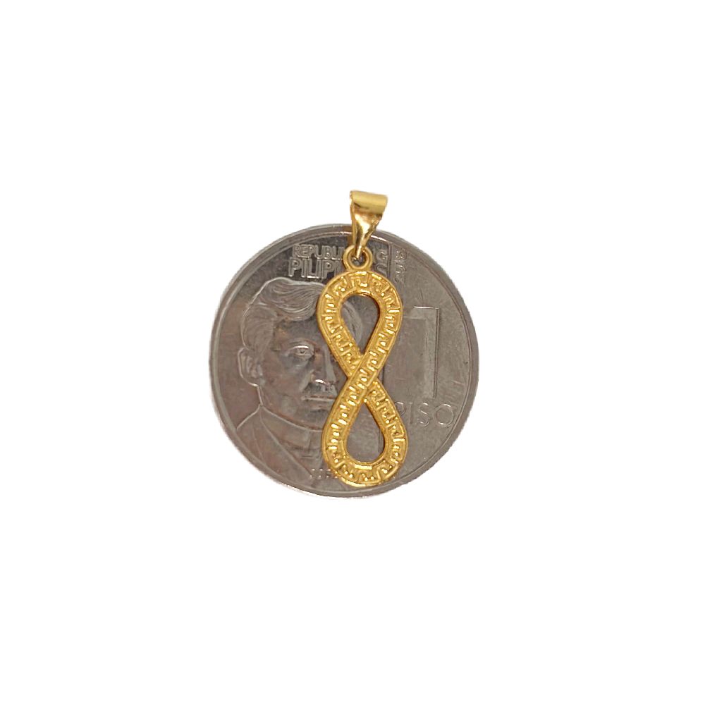 18k Saudi Gold Set F Style Infinity + Foxtail Chain 18"