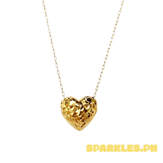 18k Saudi Set Ivana Diacut Heart + Karkar Chain 18"